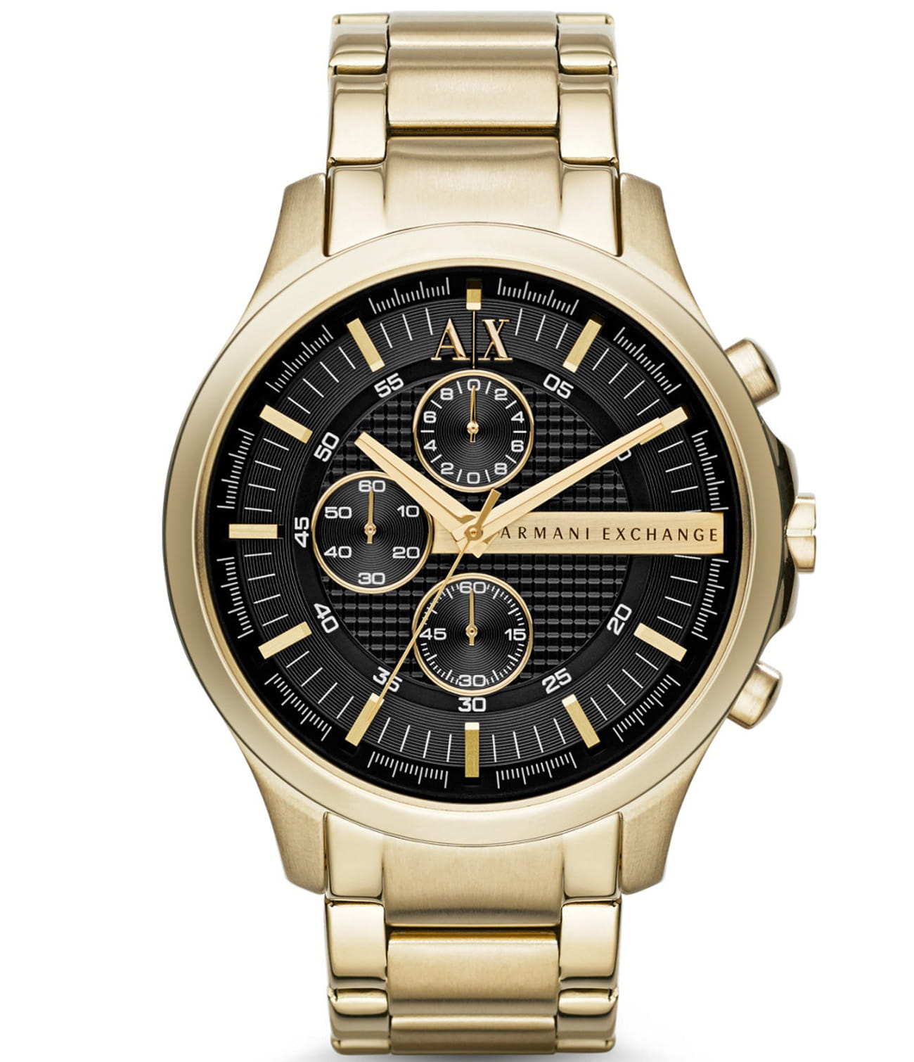 Armani Exchange Armani Exchange Drexler  AX2137  AX2137 кварцевые мужские часы черный циферблат, браслет сталь с ip покрытием — вид спереди